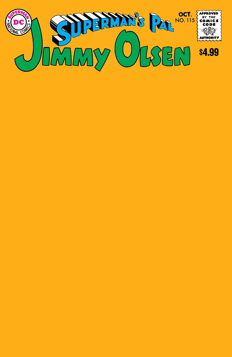 Supermans Pal Jimmy Olsen #115 Facsimile Edition Cover B Variant Blank Card Stock Cover