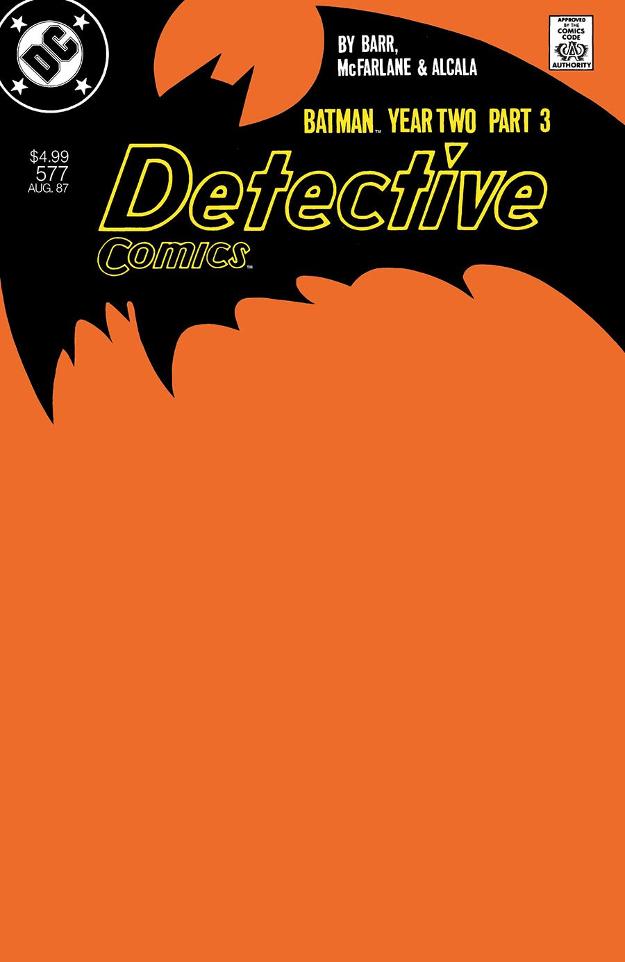 Detective Comics #577 Facsimile Edition Cover B Variant Blank Card Stock Cover (Batman Year Two Part 3 Of 4)