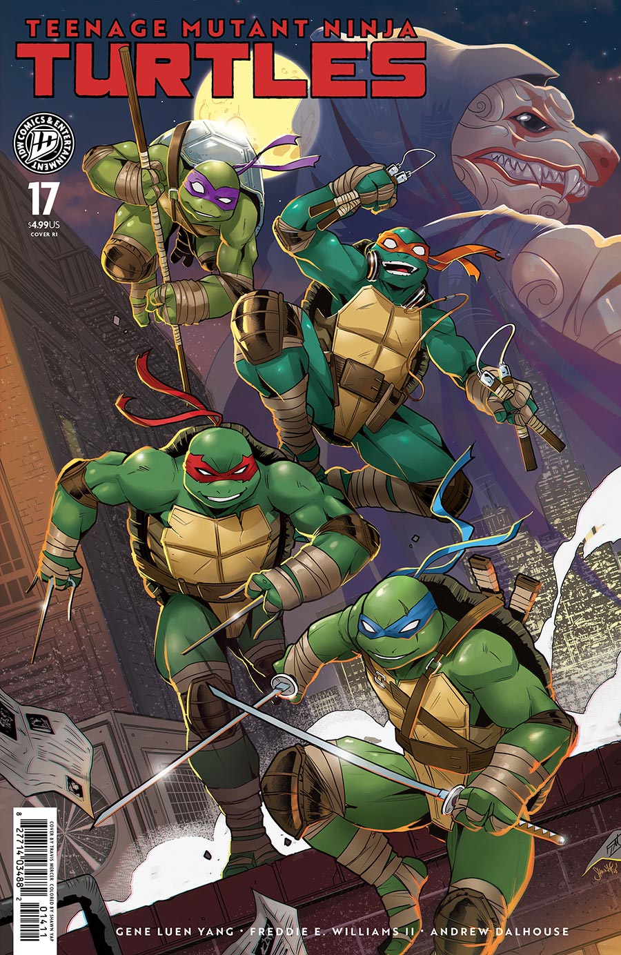 Teenage Mutant Ninja Turtles Vol 6 #17 Cover F Incentive Travis Mercer Variant Cover