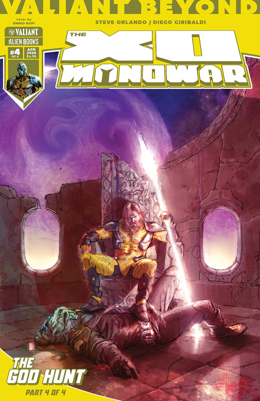 Valiant Beyond The X-O Manowar #8 The God Hunt Part 4 Cover B Variant Ennio Bufi Cover