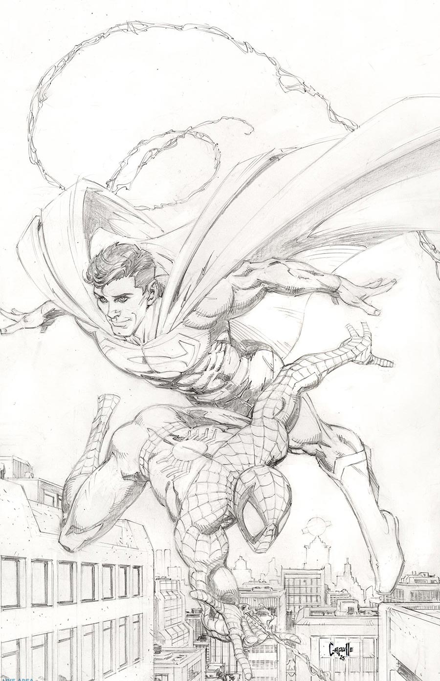 Marvel DC Spider-Man Superman #1 (One Shot) Cover Z Incentive Greg Capullo Virgin Sketch Cover