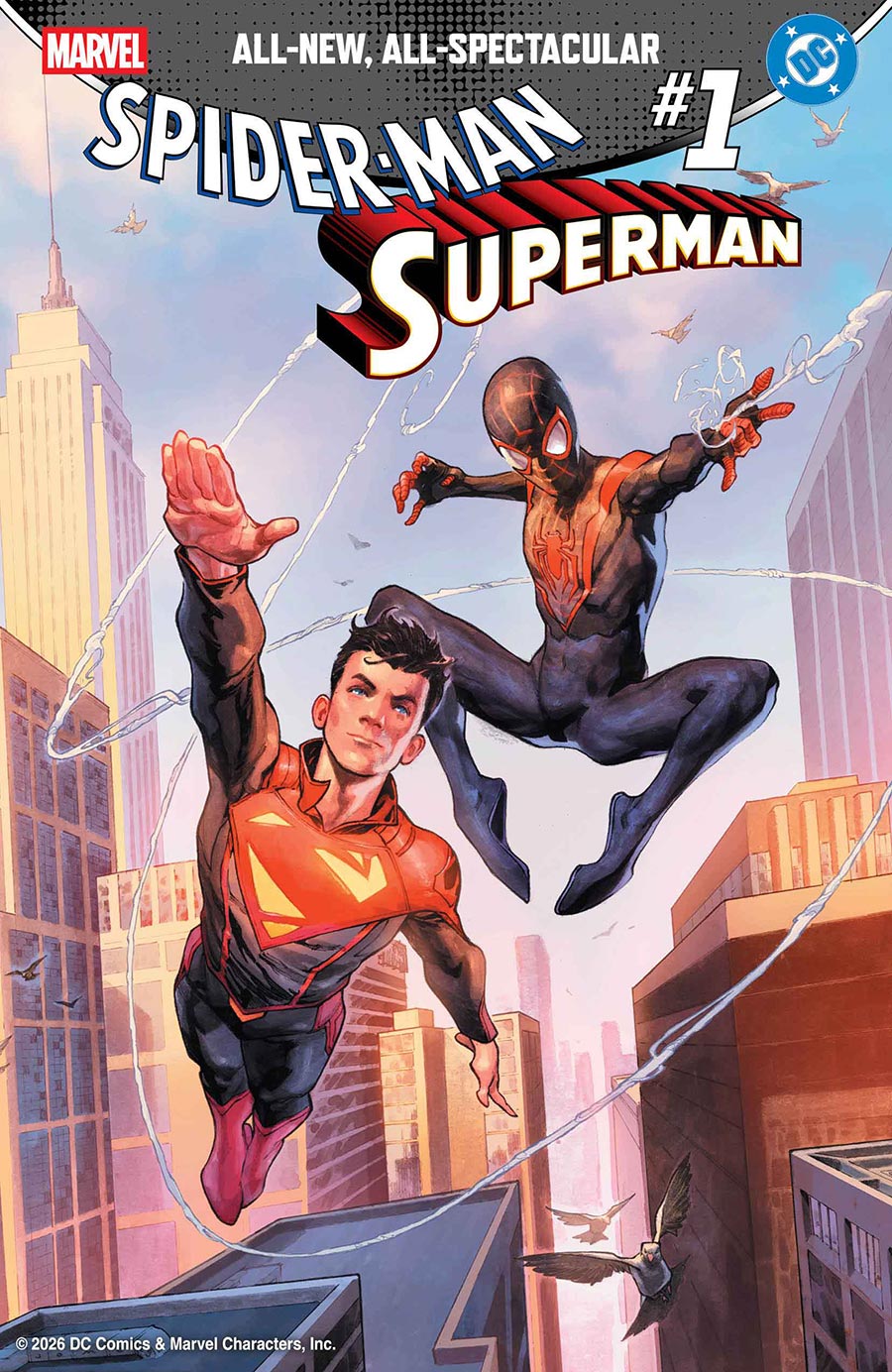 Marvel DC Spider-Man Superman #1 (One Shot) Cover W Incentive Jerome Opena Miles Morales Spider-Man & Jonathan Kent Superman Variant Cover