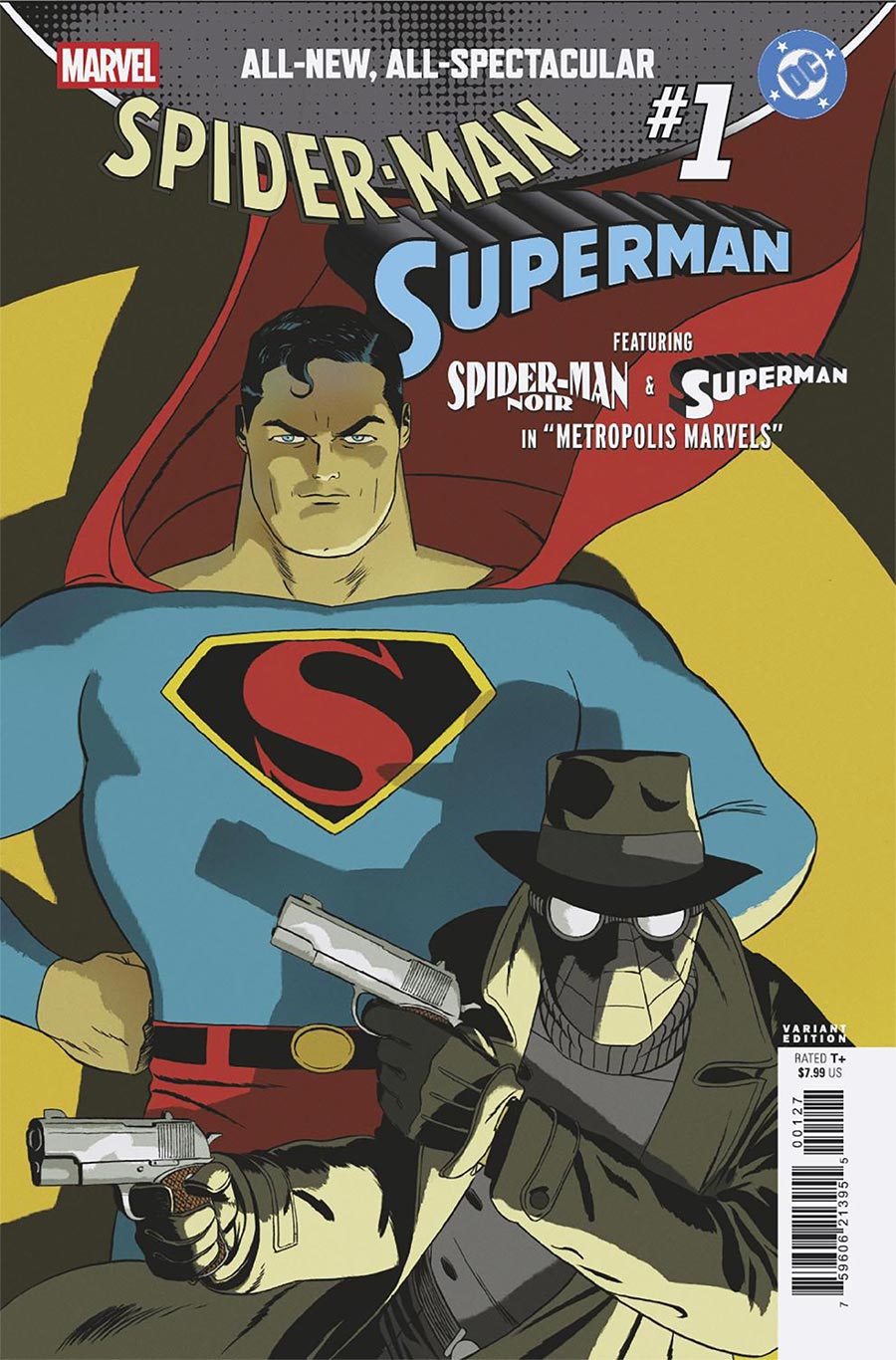 Marvel DC Spider-Man Superman #1 (One Shot) Cover O Variant Marcos Martin Spider-Man Noir & Golden Age Superman Cover