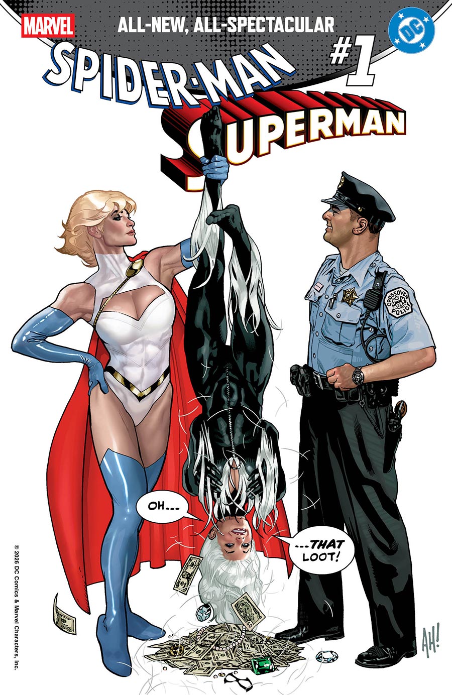 Marvel DC Spider-Man Superman #1 (One Shot) Cover C Variant Adam Hughes Black Cat & Power Girl Cover
