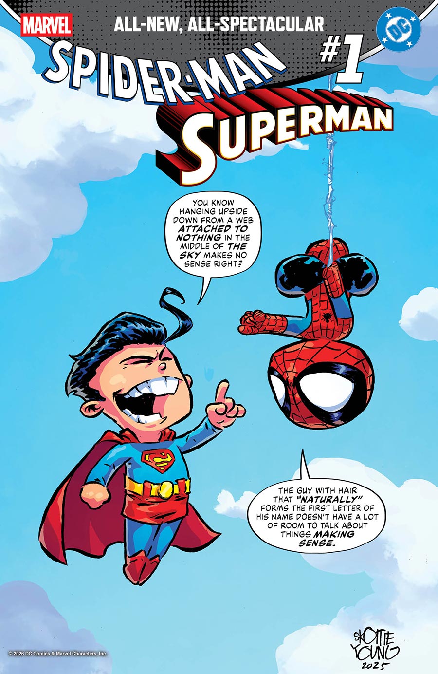 Marvel DC Spider-Man Superman #1 (One Shot) Cover G Variant Skottie Young Cover