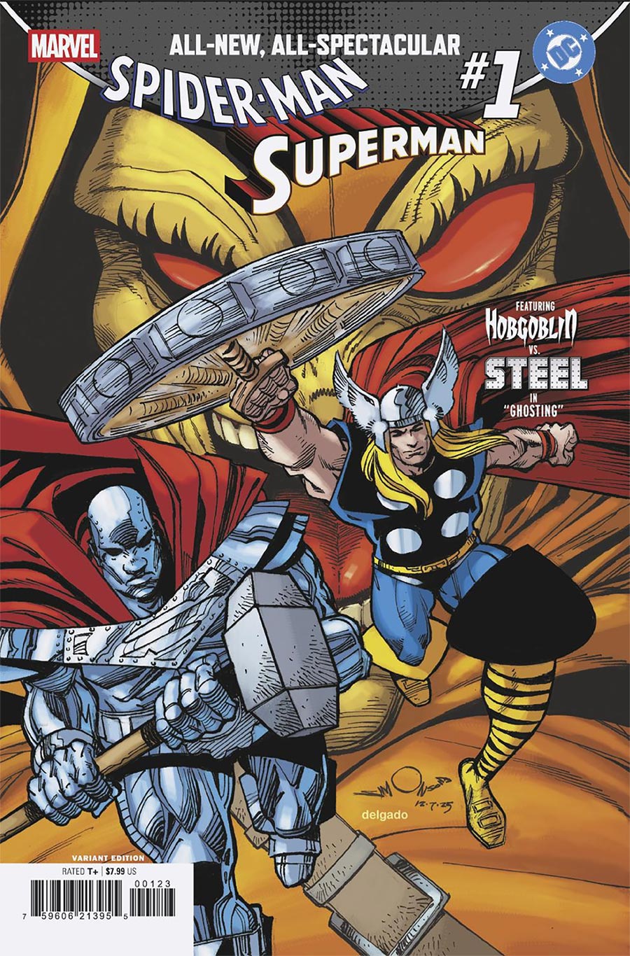 Marvel DC Spider-Man Superman #1 (One Shot) Cover L Variant Walter Simonson Thor & Steel Cover