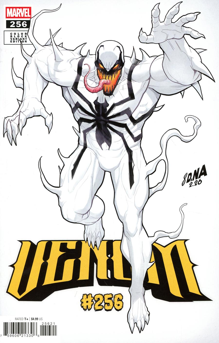 Venom Vol 5 #256 Cover D Variant David Nakayama Color Block White Cover (Death Spiral Part 6)