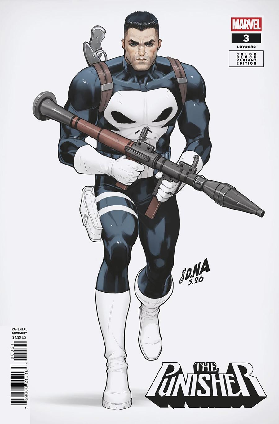 Punisher Vol 14 #3 Cover B Variant David Nakayama Color Block White Cover