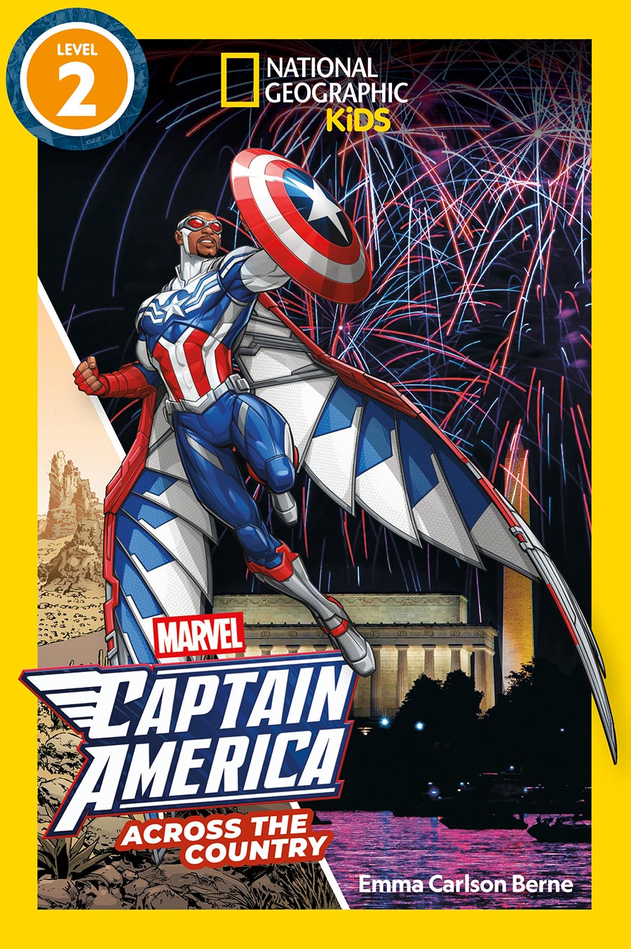 National Geographic Kids Readers Level 2 Marvels Captain America Across The Country TP