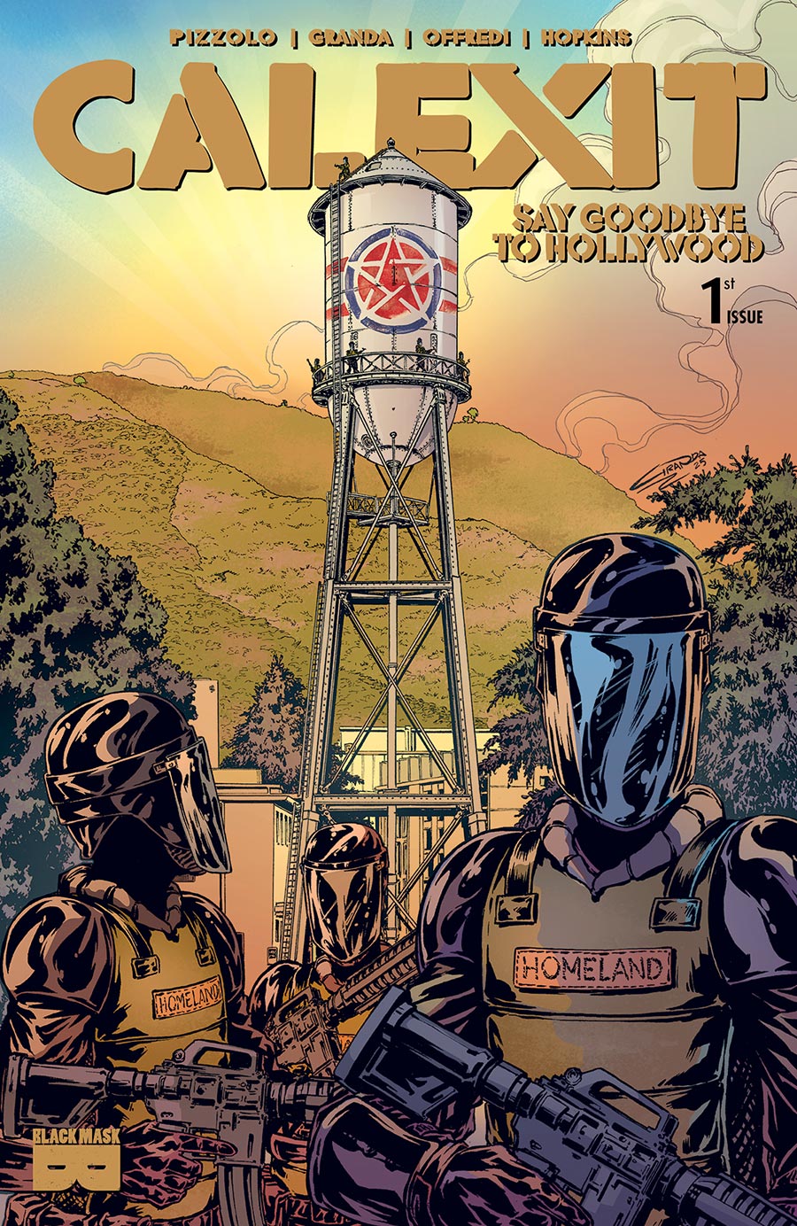 Calexit Say Goodbye To Hollywood #1 Cover A Regular C Granda Burbank Cover