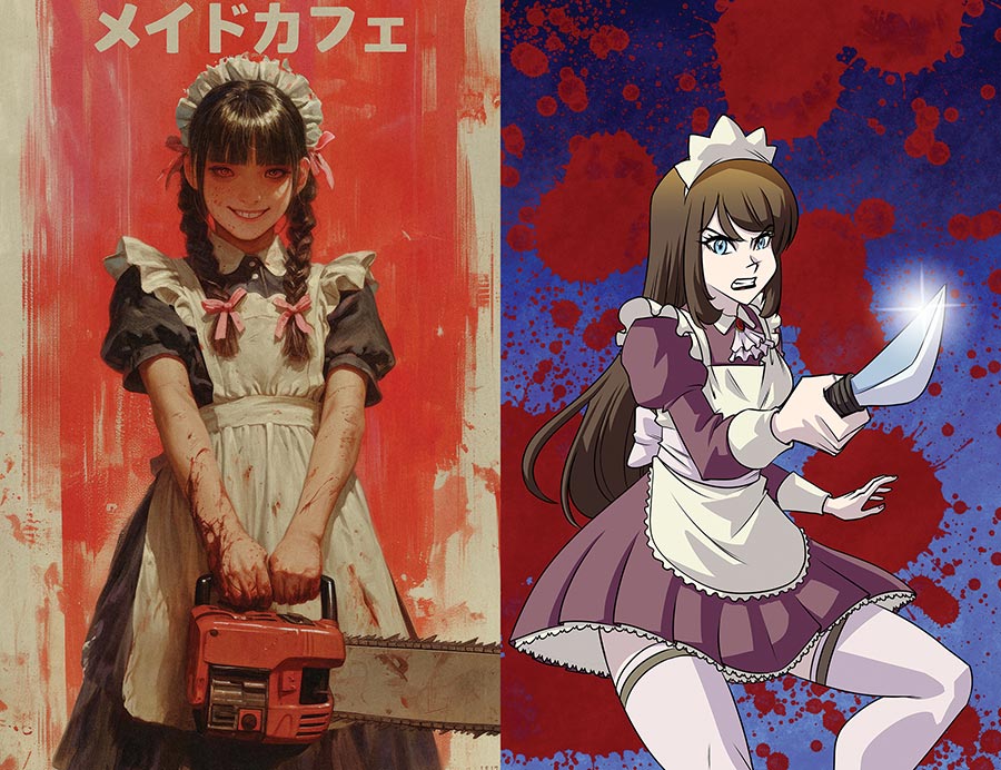 Maid Cafe #2 Cover D Variant Todd Skull & Remy Eisu Mokhtar Holofoil Flip Cover