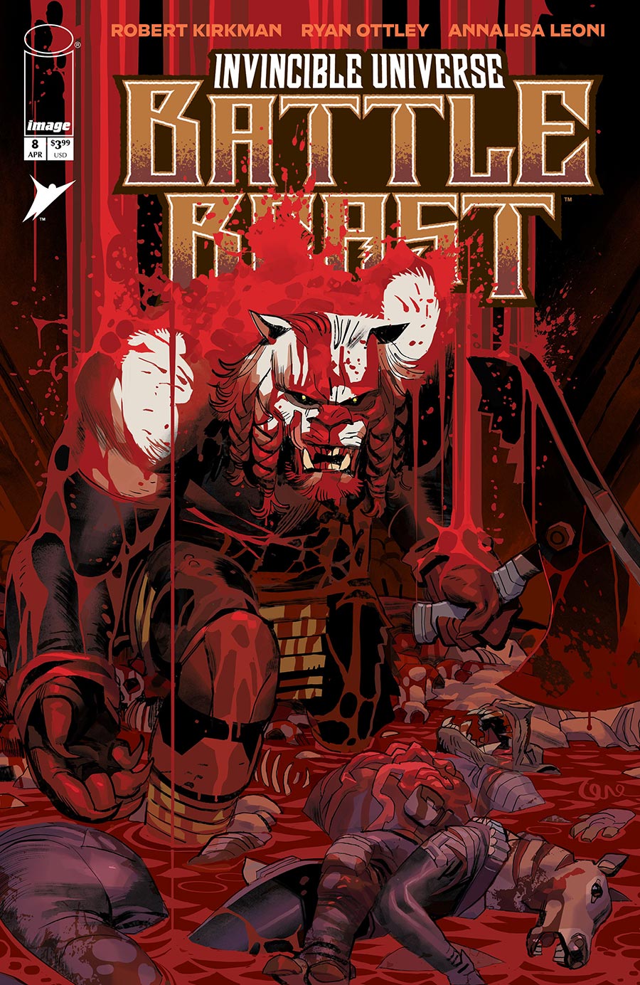 Invincible Universe Battle Beast #8 Cover F Incentive Lorenzo De Felici Variant Cover