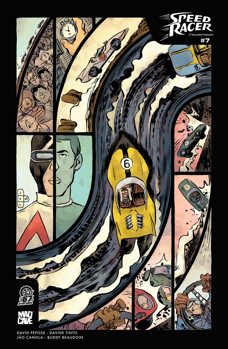 Speed Racer Vol 4 #7 Cover B Variant Jesse Lonergan Retro Connecting Cover