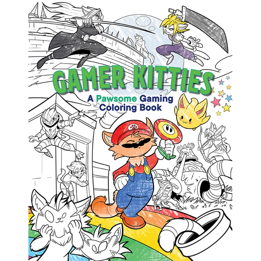 Gamer Kitties A Pawsome Gaming Coloring Book TP