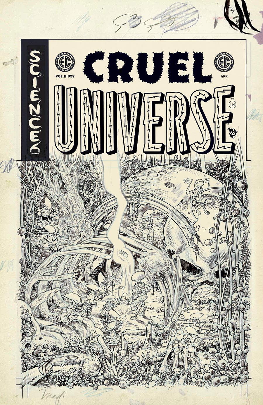 Cruel Universe Vol 2 #9 Cover D Incentive Tom Fowler Black & White Artist Edition Cover (EC Comics)