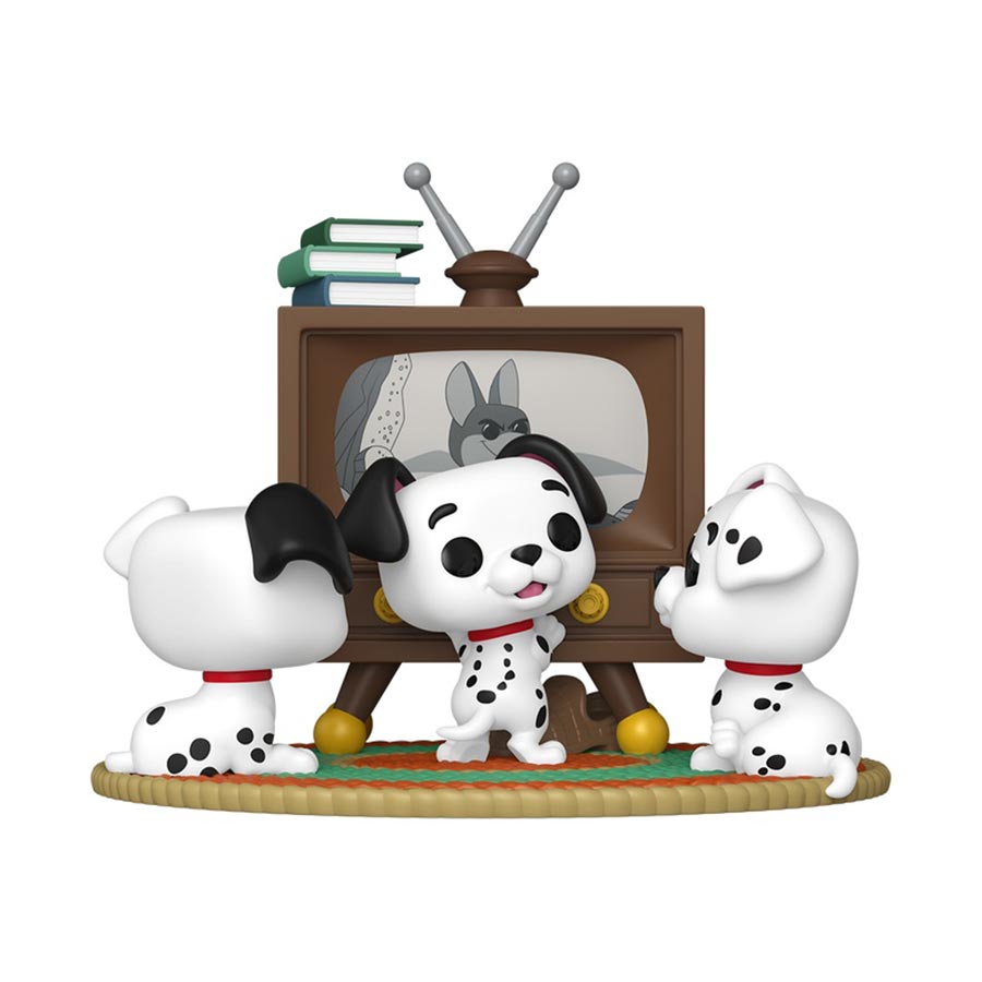 POP Moments 101 Dalmatians Rolly Patch & Lucky With TV Vinyl Figure