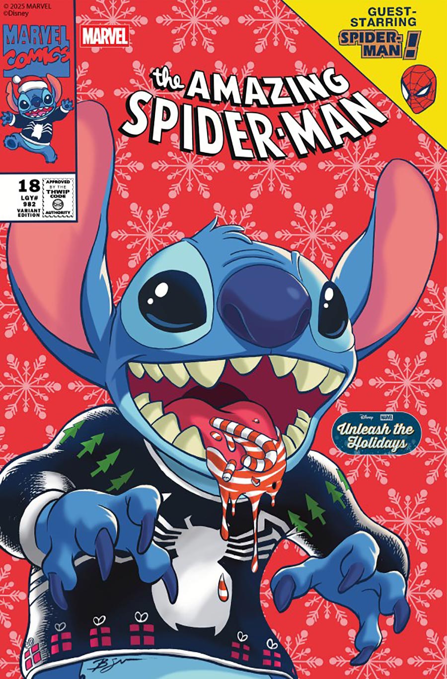 Amazing Spider-Man Vol 7 #18 Cover H DF Benjamin Su Stitch Homage Variant Cover CGC Graded 9.6 Or Higher