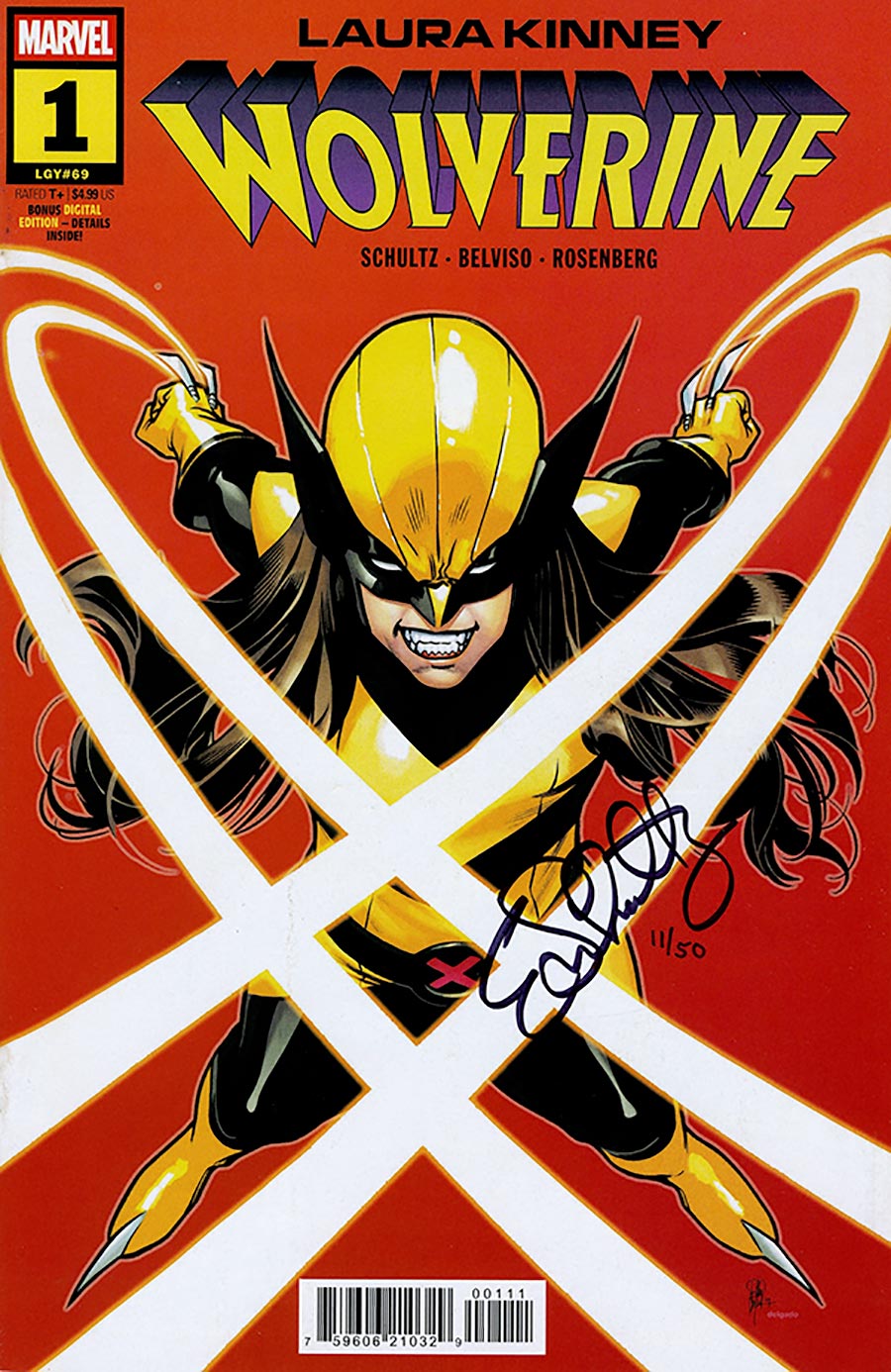 Laura Kinney Wolverine #1 Cover M DF Signed By Erica Schultz
