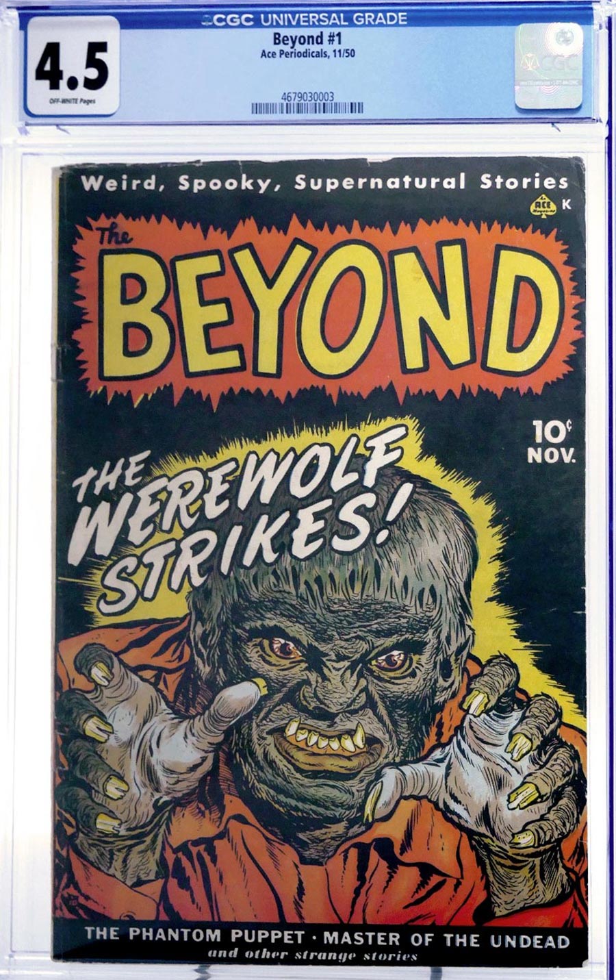 Beyond (Ace Magazines) #1 Cover B CGC 4.5