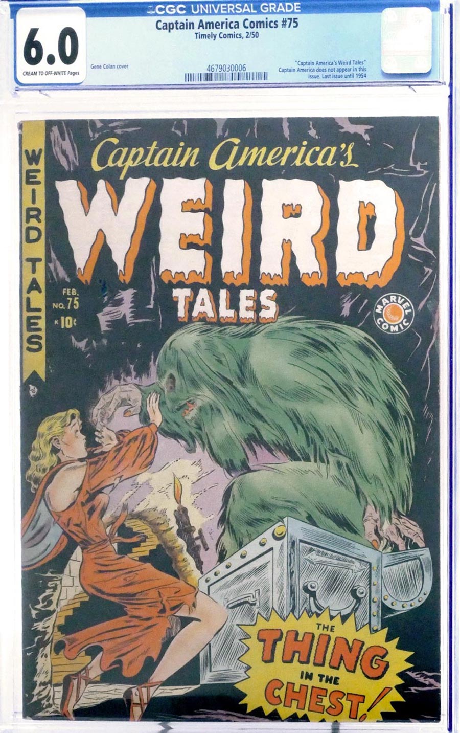 Captain America Comics #75 Cover B CGC 6.0