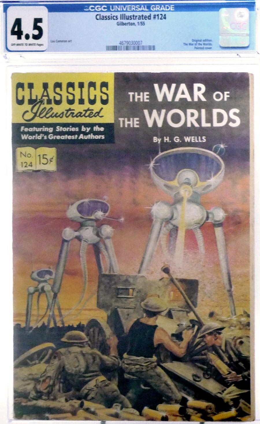 Classic Illustrated Jr #124 War Of The Worlds Cover B CGC 4.5