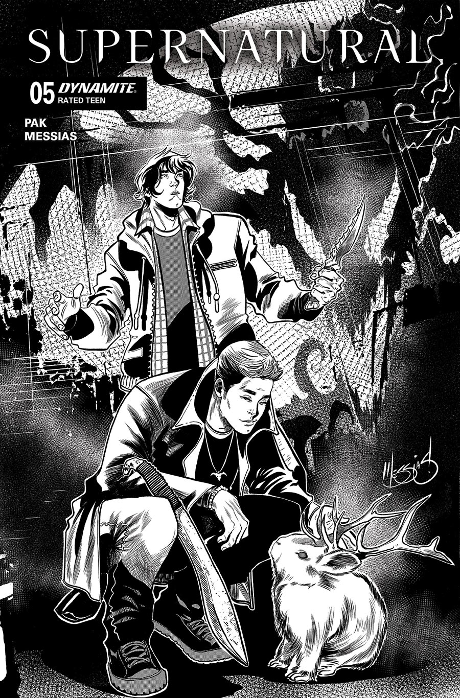 Supernatural Vol 2 #5 Cover K Variant Eder Messias Line Art Cover