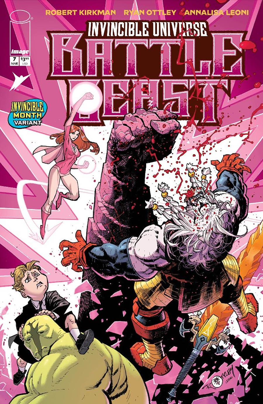 Invincible Universe Battle Beast #7 Cover H Variant Ryan Ottley & Annalisa Leoni Invincible Team-Up Cover