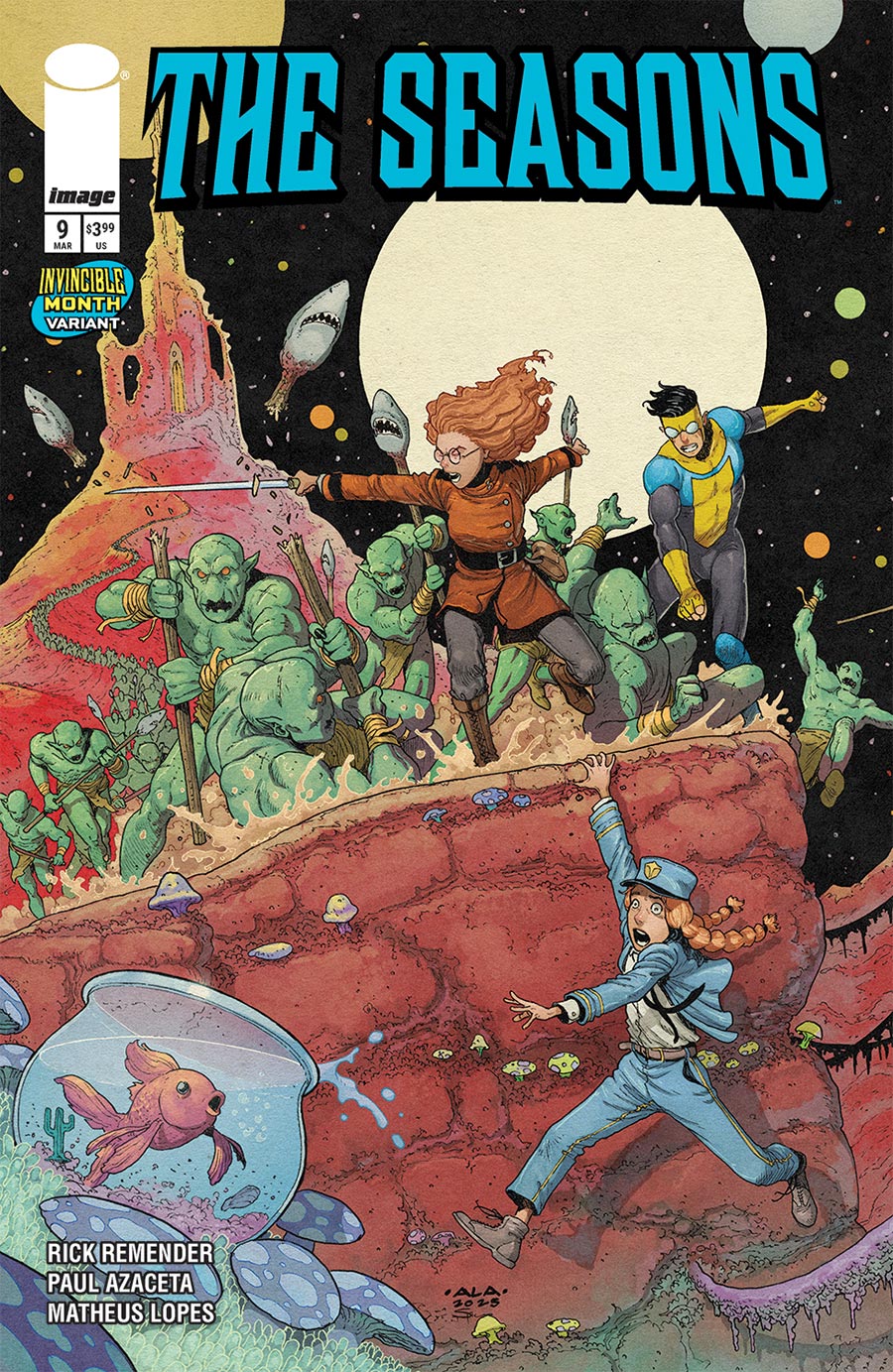 Seasons #9 Cover C Variant Andre Lima Araujo & Mike Spicer Invincible Team-Up Cover (Limit 1 Per Customer)