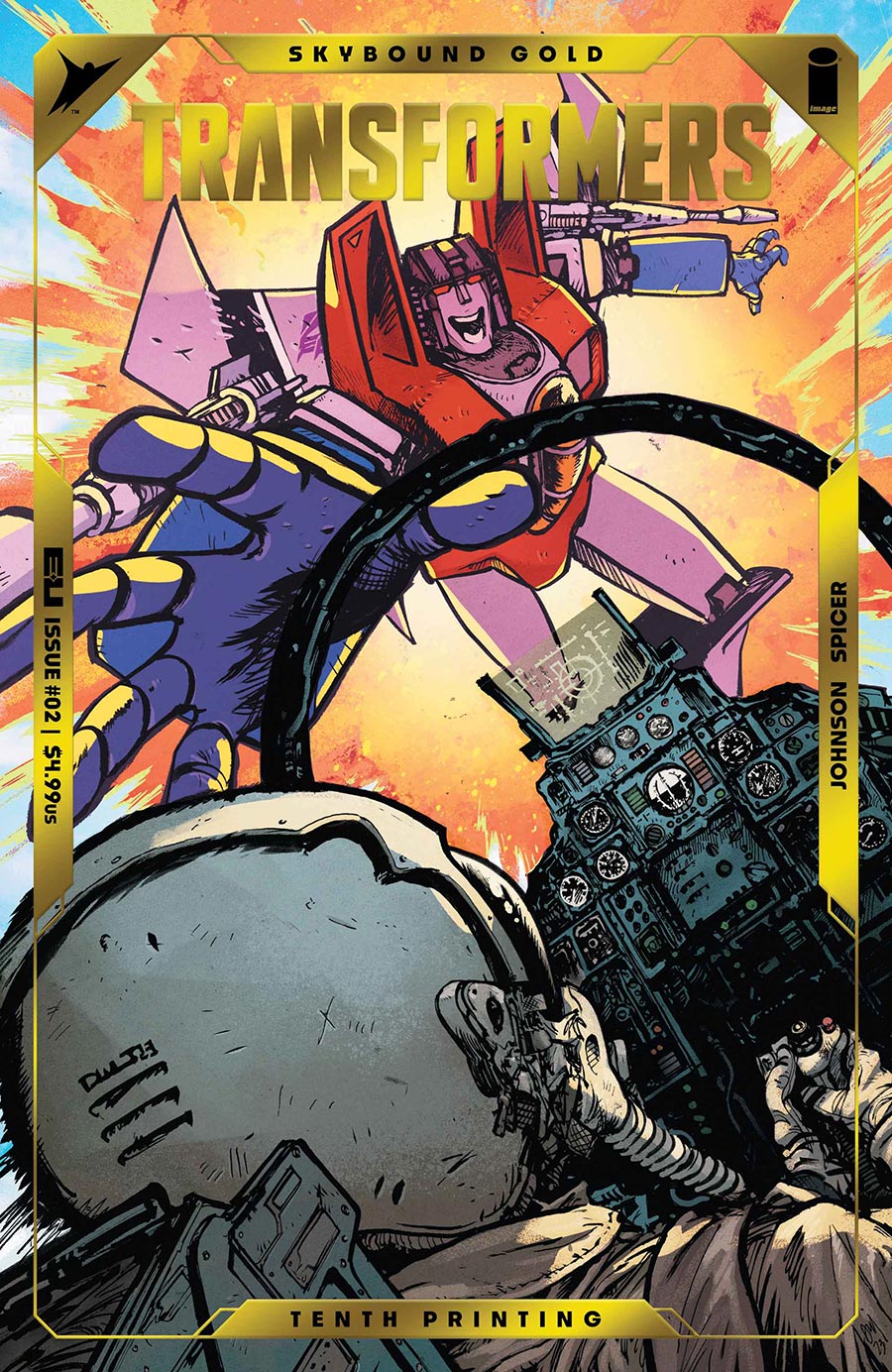 Transformers Vol 5 #2 Cover P 10th Ptg A Daniel Warren Johnson & Mike Spicer Embossed & Gold Foil Variant Cover