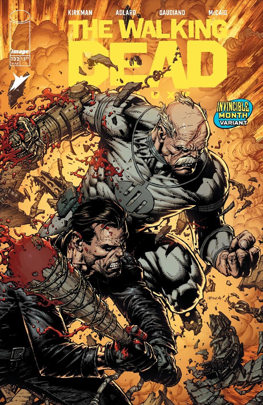 Walking Dead Deluxe #132 Cover F Variant David Finch & Dave McCaig Invincible Team-Up Cover