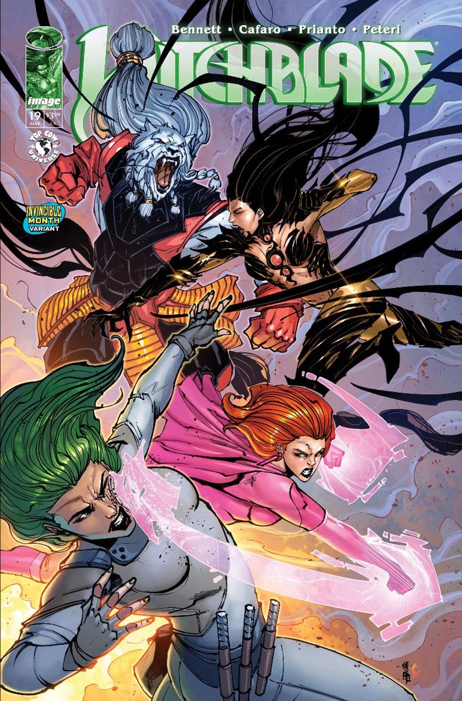 Witchblade Vol 3 #19 Cover E Variant Giuseppe Cafaro & Arif Prianto Invincible Team-Up Cover