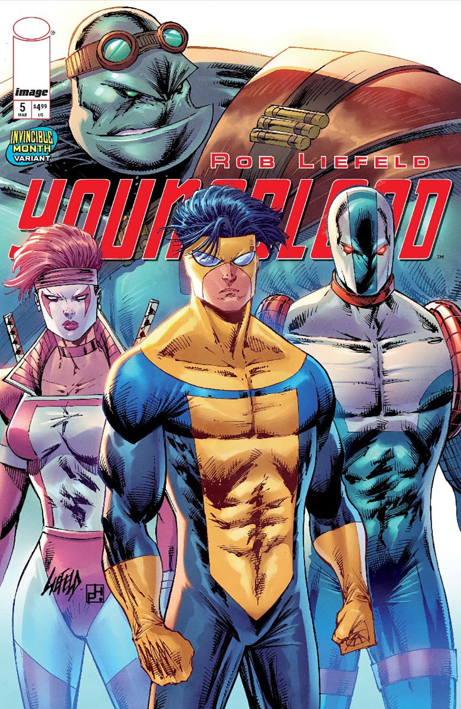 Youngblood Vol 6 #5 Cover E Variant Rob Liefeld Invincible Team-Up Cover