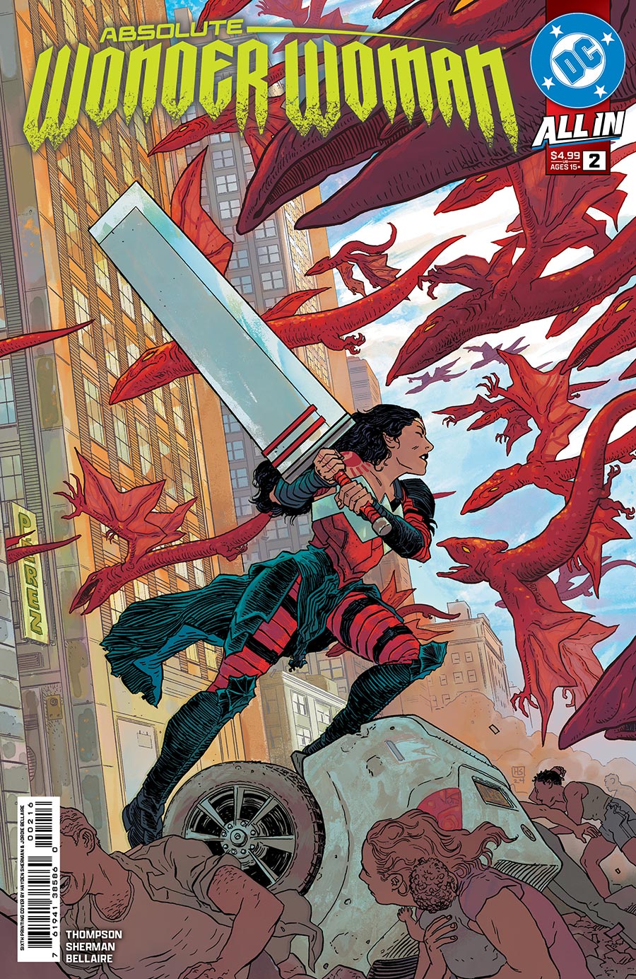 Absolute Wonder Woman #2 Cover N 6th Ptg Hayden Sherman Logo Color Variant Cover (DC All In)