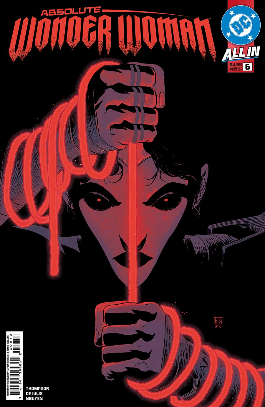 Absolute Wonder Woman #6 Cover H 3rd Ptg Hayden Sherman Logo Color Variant Cover (DC All In)