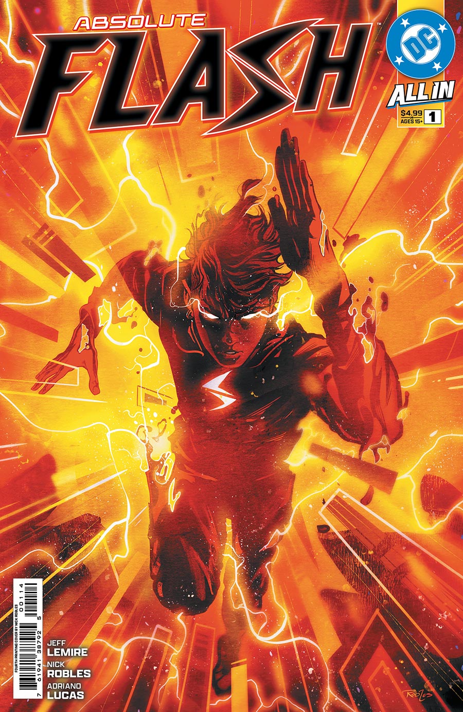 Absolute Flash #1 Cover P 4th Ptg Nick Robles Logo Color Variant Cover (DC All In)