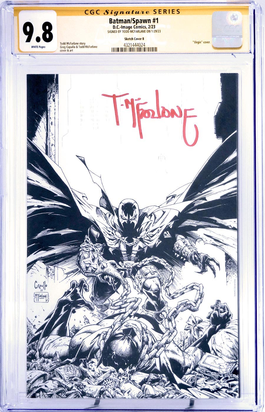 Batman Spawn #1 (One Shot) Cover Z-I Incentive Todd McFarlane Signed Variant Cover CGC Signature Series 9.8 Signed By Todd McFarlane