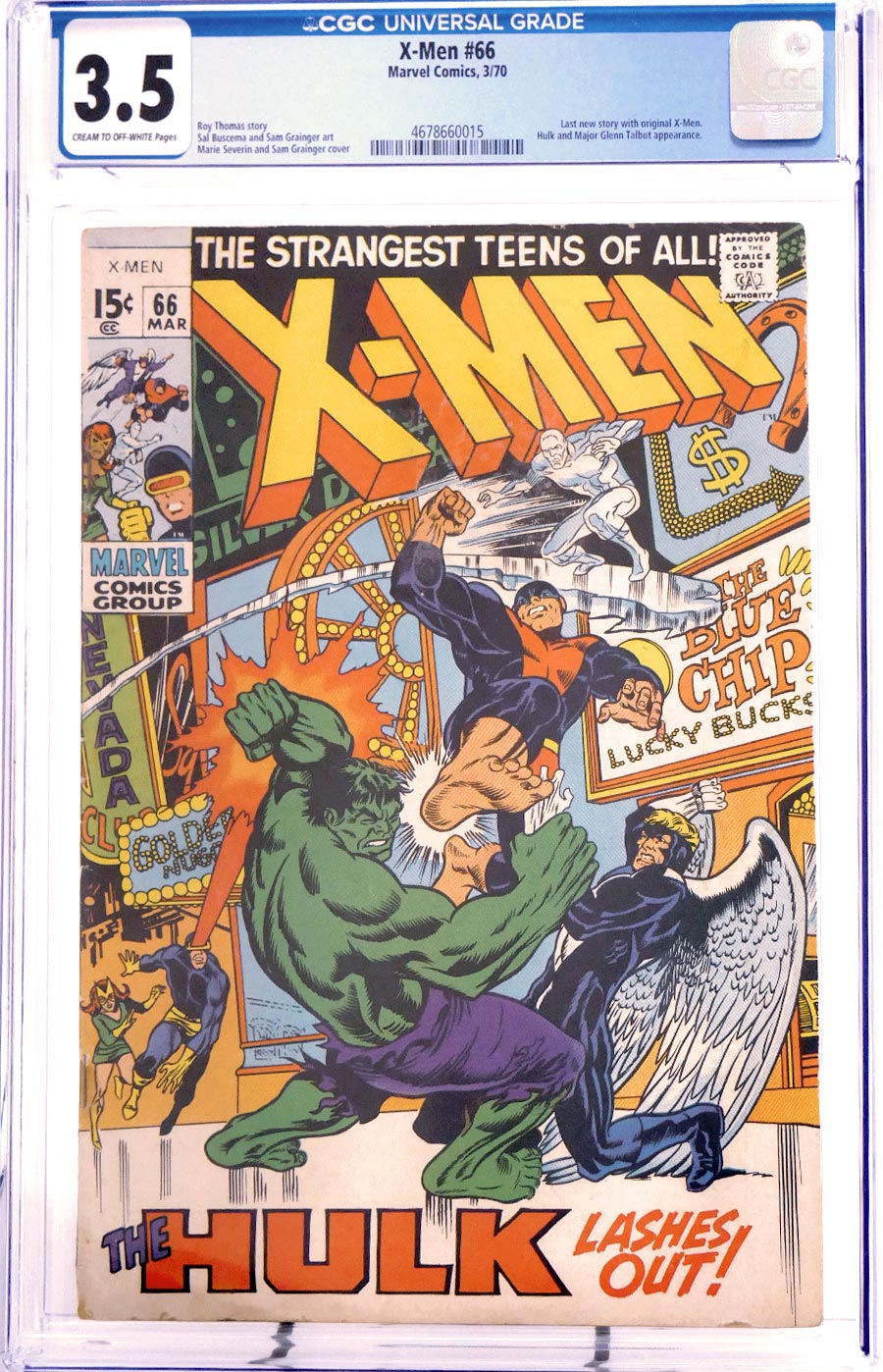 X-Men Vol 1 #66 Cover C CGC 3.5