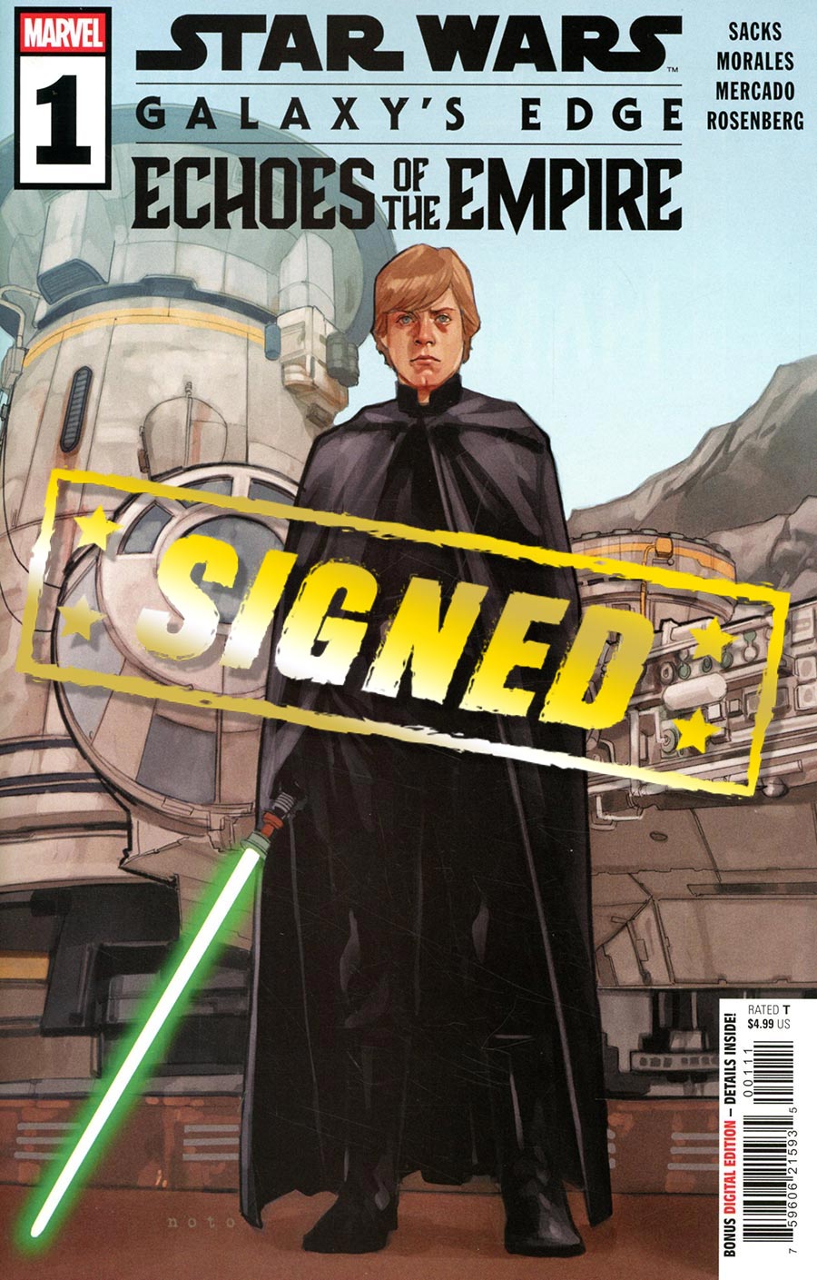 Star Wars Galaxys Edge Echoes Of The Empire #1 Cover F Regular Phil Noto Cover Signed By Ethan Sacks