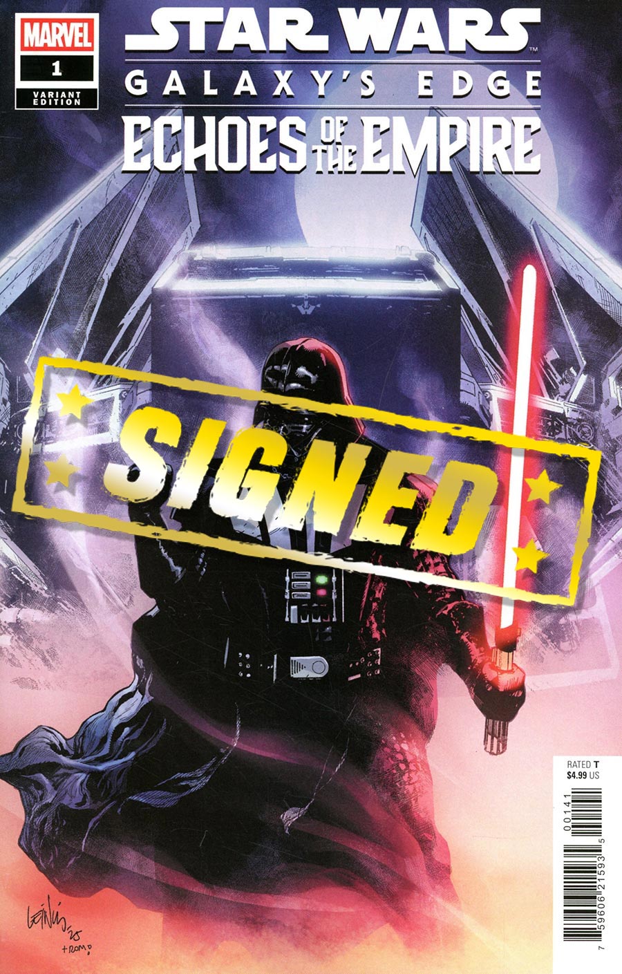 Star Wars Galaxys Edge Echoes Of The Empire #1 Cover I Variant Leinil Francis Yu Character Cover Signed By Ethan Sacks