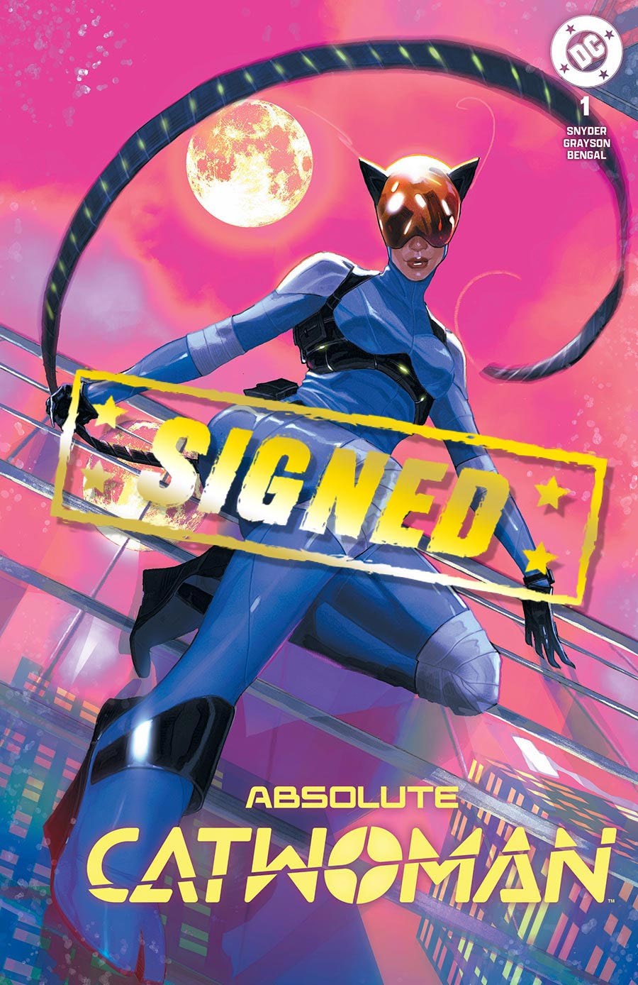 Absolute Catwoman #1  Midtown Exclusive Joshua Sway Swaby Variant Cover Signed By Joshua Sway Swaby (DC All In)