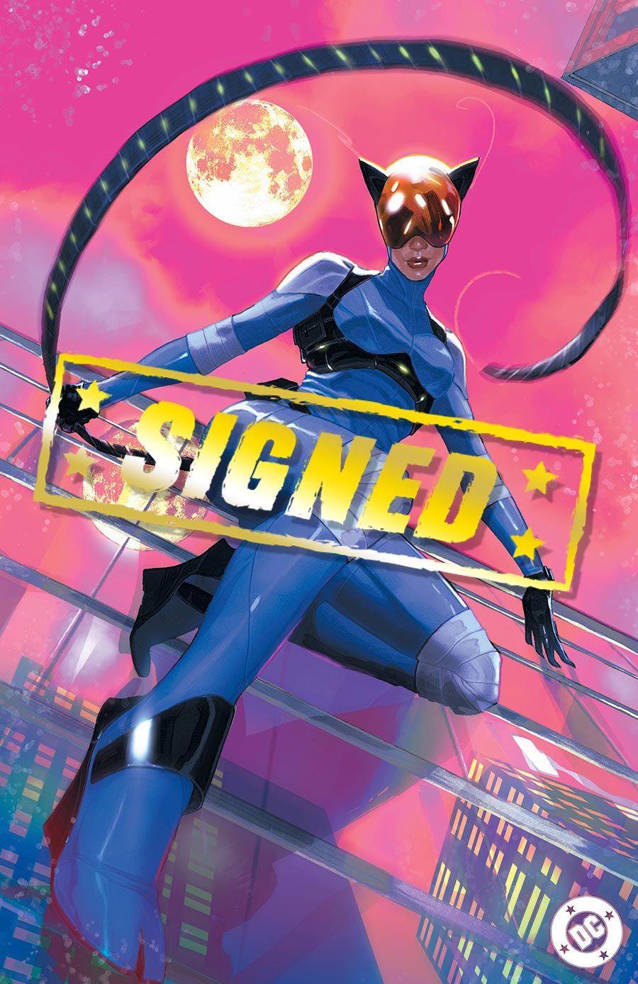 Absolute Catwoman #1  Midtown Exclusive Joshua Sway Swaby Virgin Foil Cover Signed By Joshua Sway Swaby (DC All In)