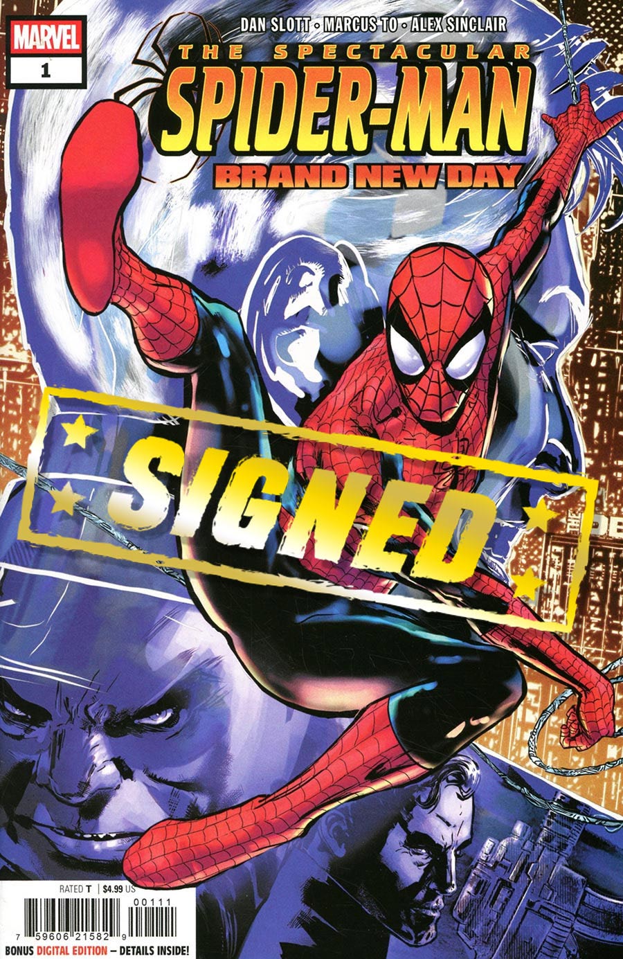 Spectacular Spider-Man Brand New Day #1 Cover J Regular Phil Jimenez Cover Signed By Dan Slott