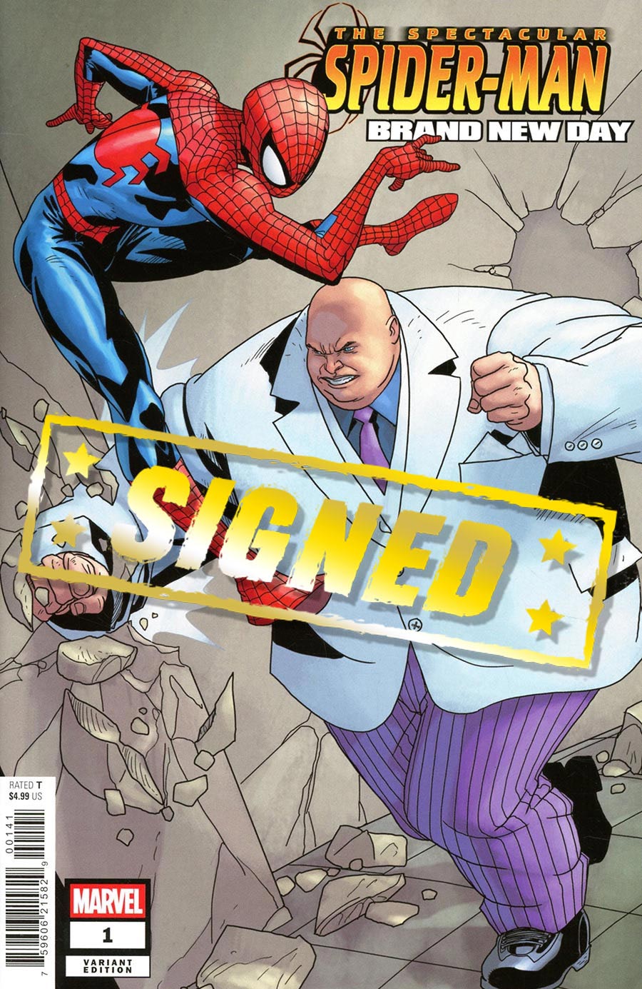 Spectacular Spider-Man Brand New Day #1 Cover L Variant Salvador Larroca Cover Signed By Dan Slott