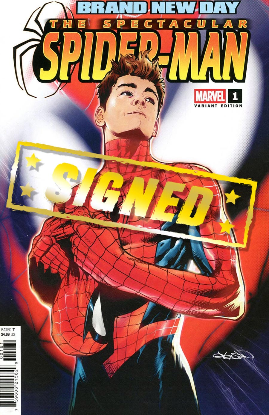 Spectacular Spider-Man Brand New Day #1 Cover N Variant Patrick Gleason Cover Signed By Dan Slott