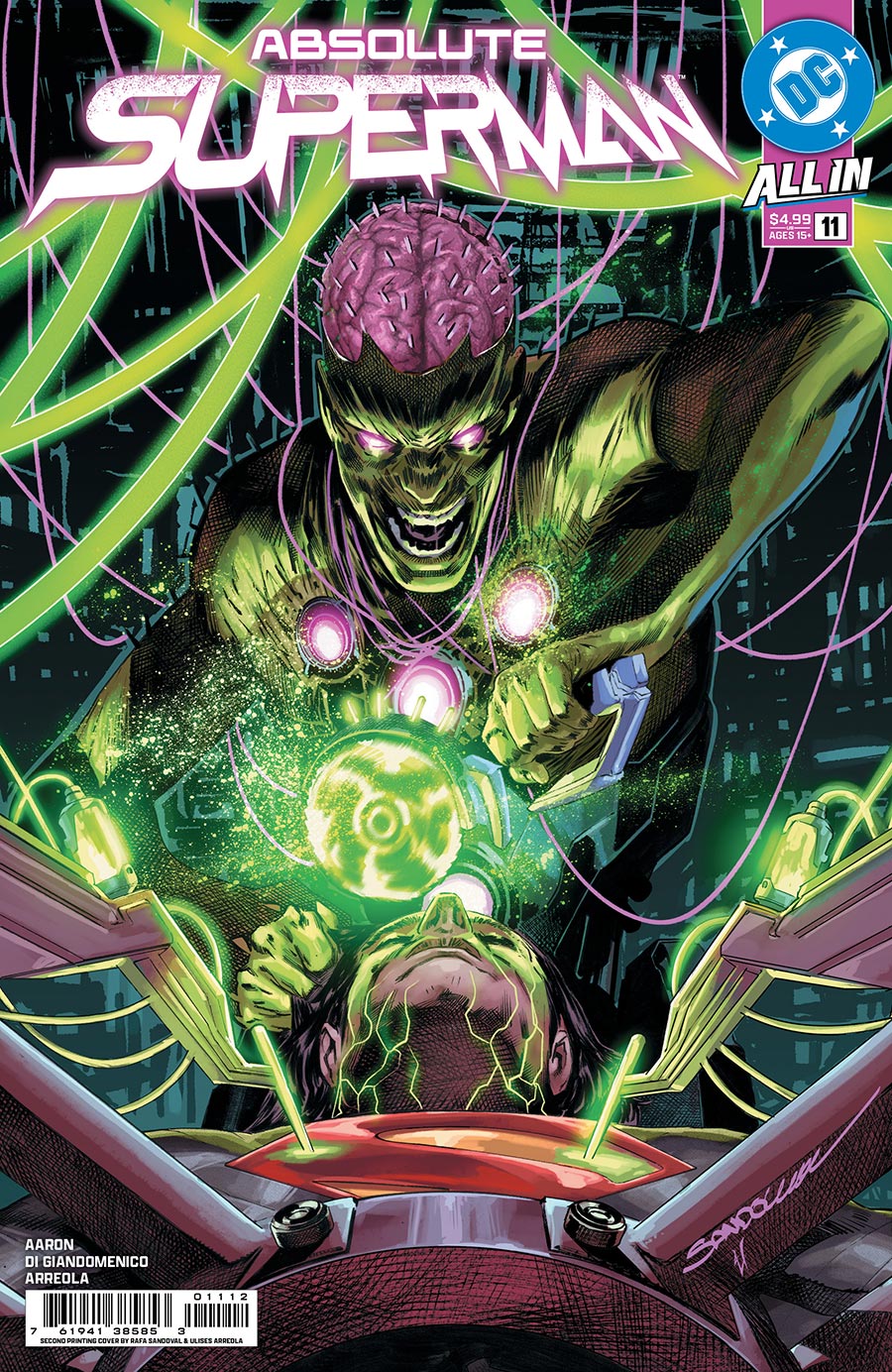 Absolute Superman #11 Cover E 2nd Ptg A Rafa Sandoval Logo Color Variant Cover (DC All In)