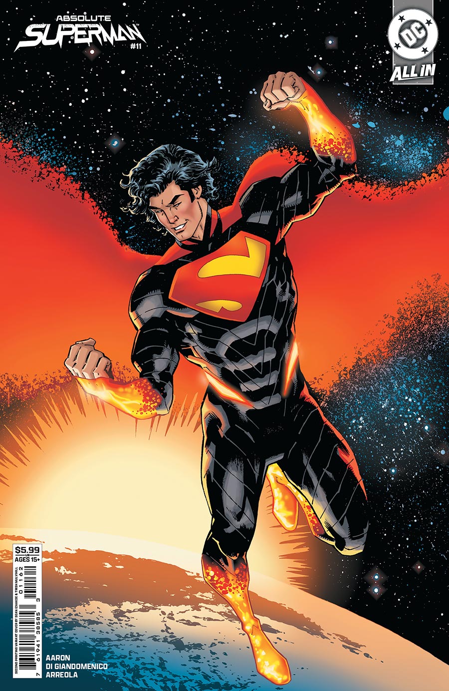 Absolute Superman #11 Cover F 2nd Ptg B Sean Izaakse Card Stock Variant Cover (DC All In)