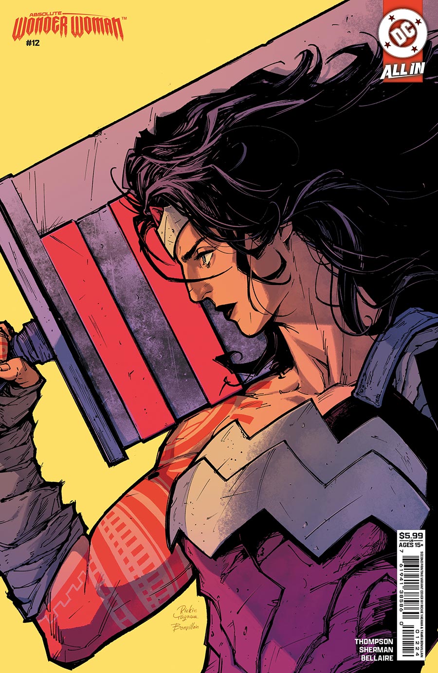Absolute Wonder Woman #12 Cover F 2nd Ptg B Rickie Yagawa Card Stock Variant Cover (DC All In)