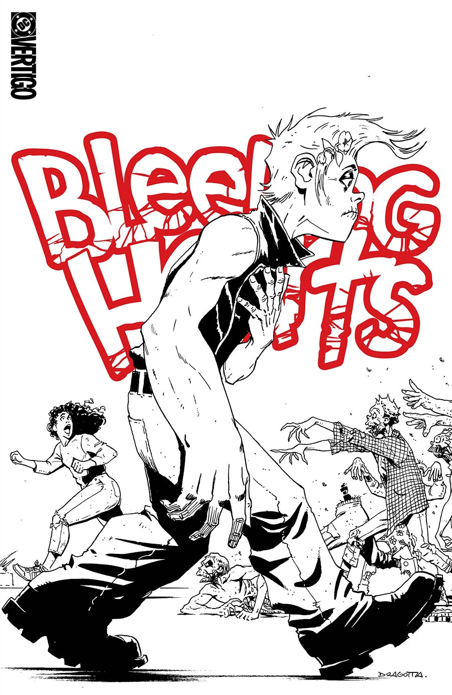 Bleeding Hearts #1 Cover H 2nd Ptg B Nick Dragotta Black & White Card Stock Cover