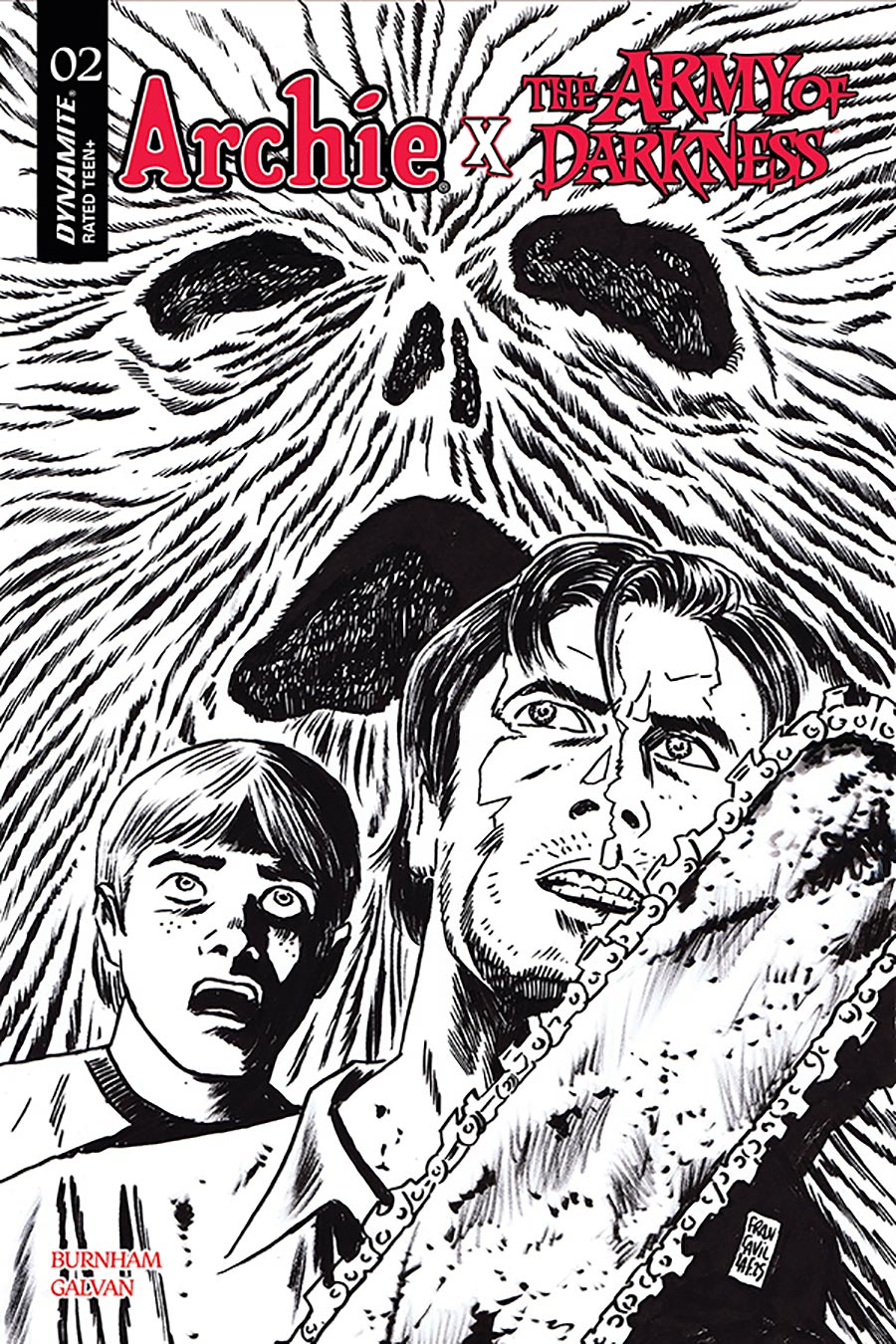 Archie x Army Of Darkness #2 Cover M Variant Francesco Francavilla Line Art Cover