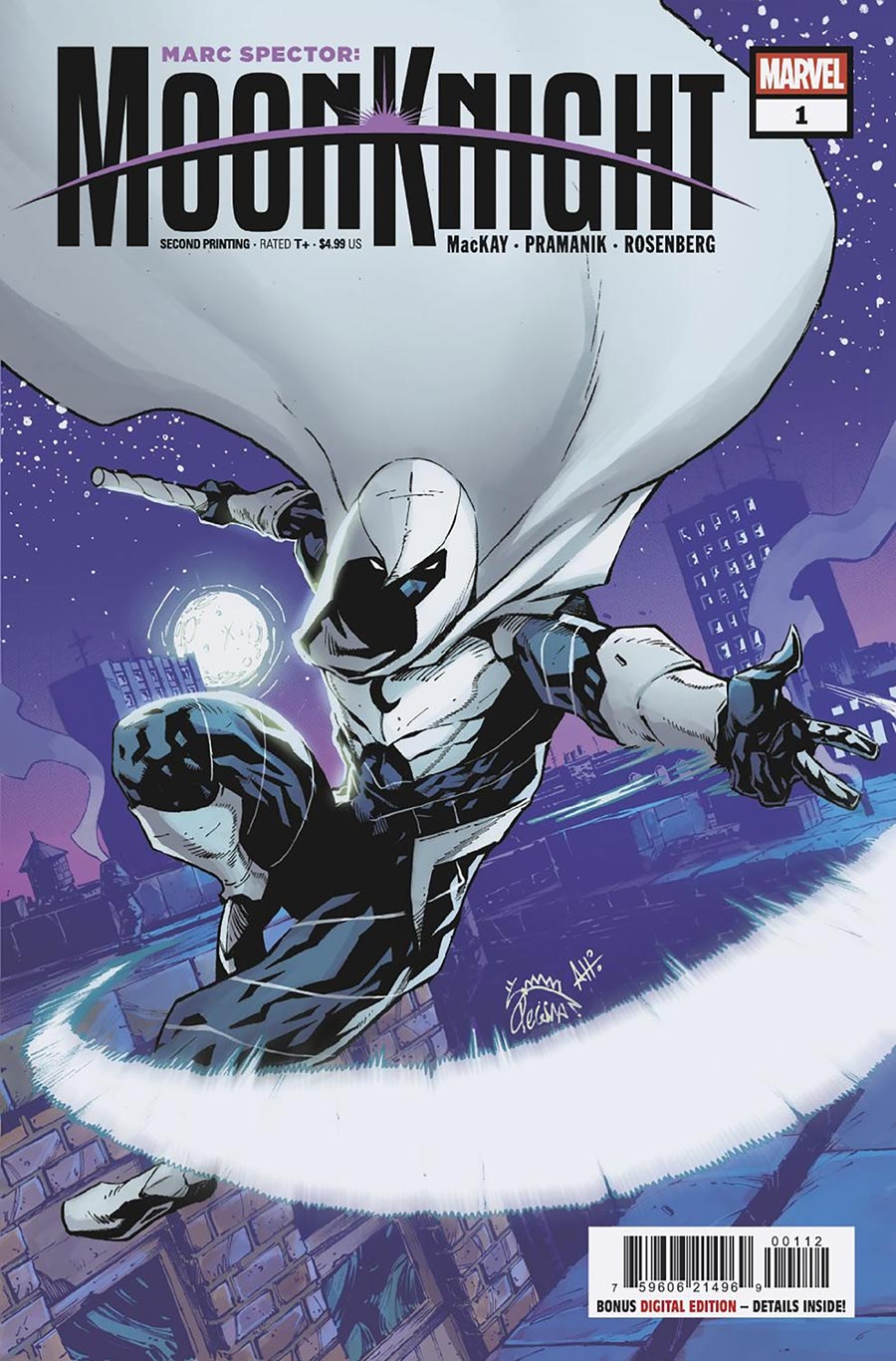 Marc Spector Moon Knight Vol 2 #1 Cover G 2nd Ptg Ryan Stegman Variant Cover